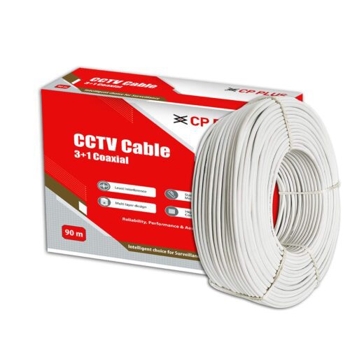 CP PLUS 3+1 Coaxial Pure Copper CCTV Camera Cable